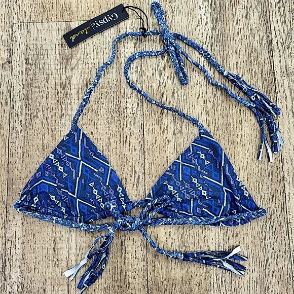$150 MSRP NWT Reversible Gypsy '05 Blue And Pink Bikini Set - Picture 4 of 5